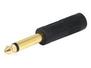 6.35mm 1 4 Inch Mono Plug to 6.35mm 1 4 Inch Mono Jack Adaptor Gold Plated