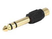 Monoprice 6.35mm 1 4 Inch Stereo Plug to RCA Jack Adaptor Gold Plated