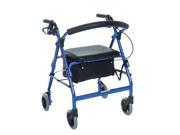 Essential Medical Supply Health Care Hospital Patient Featherlight 4 Wheel Walker w Loop Hand Brakes Forest Green