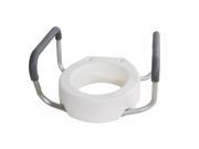 Essential Medical Supply Toilet Seat Riser with Removable Arms Standard Bowl