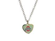 NCAA Ohio State Buckeyes Team Logo Heart Shaped Pendant Necklace Charm Gift