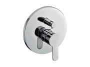 ALFI Brand AB3101 Polished Chrome Shower Valve Mixer with Rounded Lever Handle and Diverter