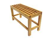 ALFI Brand AB4401 26 Solid Wood Slated Single Person Sitting Bench