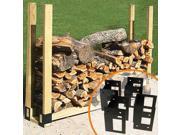 Woodeze Home Indoor Outdoor Fireplace Stack N Store Log Rack Brackets