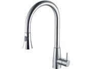 ALFI Brand Solid Brushed Stainless Steel AB2034 BSS Pull Down Single Hole Kitchen Faucet