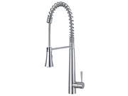 Solid Stainless Steel Commercial Spring Kitchen Faucet With Pull Down Shower Spray Height 22