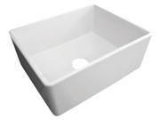 ALFI Brand Biscuit 26 Contemporary Smooth Fireclay Farmhouse Kitchen Sink