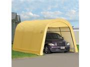 ShelterLogic 62689 10x15x8 ft. 3x4 6x2 4 m Round Style Auto Shelter 1 .38 in. 3 5 cm 4 Rib Frame Sandstone Cover