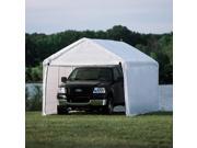ShelterLogic 23529 10 ft. 20 ft. Canopy 1 .38 in. 8 Leg Frame White Cover Enclosure Kit