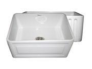 Sink w Raised Panel On 1 Side Fluted Front Apron On Other White