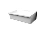 Large Sink Decorative 2 1 2 Lip On One Side And 2 Lip On Other WHQ536 White