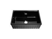 Sink w Front Apron Decorative 2 1 2 Lip One Side 2 Lip On Other WHQ330 Black