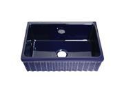 Sink w Front Apron Decorative 2 1 2 Lip One Side 2 Lip On Other WHQ330 Blue