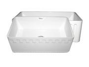 Whitehaus Sink W An Athinahaus F.Apron 1 Side Fluted F.Apron Opp Side WHFLATN3018 White