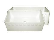 Whitehaus Sink W Athinahaus F.Apron 1 Side Fluted F.Apron Opp Side WHFLATN3018 Biscuit