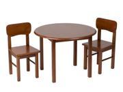 Giftmark 1407C Natural Hardwood Round Table and Chair Set Cherry Finish