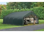 Shelterlogic Outdoor Garage Automotive Boat Car Vehicle Storage Shed 18x28x12 Peak Style Shelter Green Cover