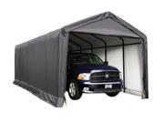 Shelterlogic Outdoor Garage Automotive Boat Car Vehicle Storage Shed 12x30x11 ShelterTube Storage Shelter Grey Cover