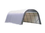 Shelterlogic Outdoor Garage Automotive Boat Car Vehicle Storage Shed 12x20x8 Round Style Shelter Grey Cover