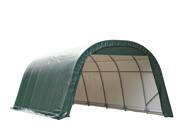 Shelterlogic Outdoor Garage Automotive Boat Car Vehicle Storage Shed 12x20x8 Round Style Shelter Green Cover