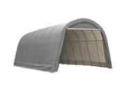 Shelterlogic Outdoor Garage Automotive Boat Car Vehicle Storage Shed 14x28x12 Round Style Shelter Grey Cover