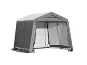 Shelterlogic Outdoor Garage Automotive Boat Car Vehicle Storage Shed 10x8x8 Peak Style Shelter Grey Cover