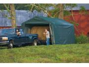 Shelterlogic Outdoor Garage Automotive Boat Car Vehicle Storage Shed 12x24x8 Peak Style Shelter Green Cover