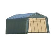 Shelterlogic Outdoor Garage Automotive Boat Car Vehicle Storage Shed 12x28x8 Peak Style Shelter Green Cover