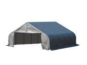 Shelterlogic Outdoor Garage Automotive Boat Car Vehicle Storage Shed 18x24x10 Peak Style Shelter Grey Cover