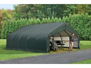 Shelterlogic Outdoor Garage Automotive Boat Car Vehicle Storage Shed 18x24x12 Peak Style Shelter Green Cover