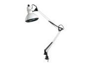 Alvin Home Office Art Craft Draft Swing Arm Lamp White with Fluorescent Bulb