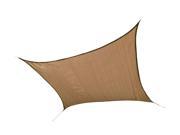 Shelter Logic Outdoor Party Patio Lawn Garden Sun Shade 12 ft. 3 7 m Square Shade Sail Sand 230 gsm
