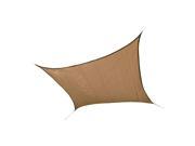 Shelter Logic Outdoor Party Patio Lawn Garden Sun Shade 16 ft. 4 9 m Square Shade Sail Sand 230 gsm