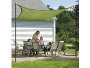 Shelter Logic Outdoor Party Patio Lawn Garden Sun Shade 16 ft. 4 9 m Square Shade SailLime Green 230 gsm