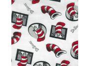 Trend Lab Home Indoor Baby Crib Sheet - Dr. Seuss Cat In The Hat Flannel