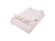 Trend Lab Ruffle Trimmed Cream Swirl Velour Kids Receiving Blanket