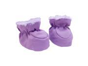 Trend Lab Kids Baby Booties Plum And Lilac Swirl Velour And Matte Satin