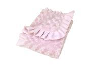 Trend Lab Baby Receiving Blanket Ruffle Trimmed Pink Swirl Velour