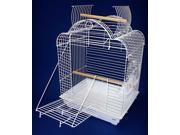 YML Group Home Indoor Pet Decorative 1904 3 4 Bar Spacing Open Dome Top Small Parrot Bird Cage 20 x16 In White