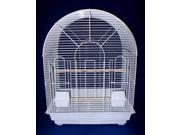 YML 1 2 Bar Spacing Round Top Small Bird Cage 20 x16 In White 1934WHT