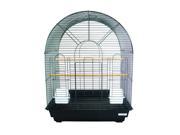 YML 1 2 Bar Spacing Round Top Small Bird Cage 20 x16 In Black 1934BLK