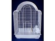 YML 3 8 Bar Spacing Shell Top Bird Cage White 1704WHT