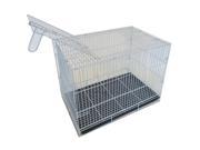 YML Group Home Indoor Pet Decorative 20 Small Animal Dog Kennel Cage With Bottom Grate White Body with Black Tray