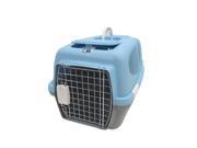 YML Group Home Indoor Pet Decorative Medium Plastic Carrier for Small Animal Blue
