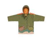 Kidorable Kids Children Outwear Green Dinosaur PU Coats Size 2T