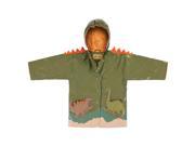 Kidorable Kids Children Outwear Green Dinosaur PU Coats Size 6 6X