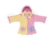 Kidorable Kids Children Outwear Yellow Pink Lotus PU Coats Size 12 18 Months