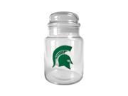 Michigan State Spartans 31oz Glass Candy Jar Primary Logo