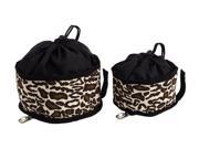 Doggles Pet Supplies Foldable Bowl Small Leopard