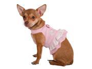 Doggles HADHXX02 XXS Hemp Dress Harness with Flower Pink